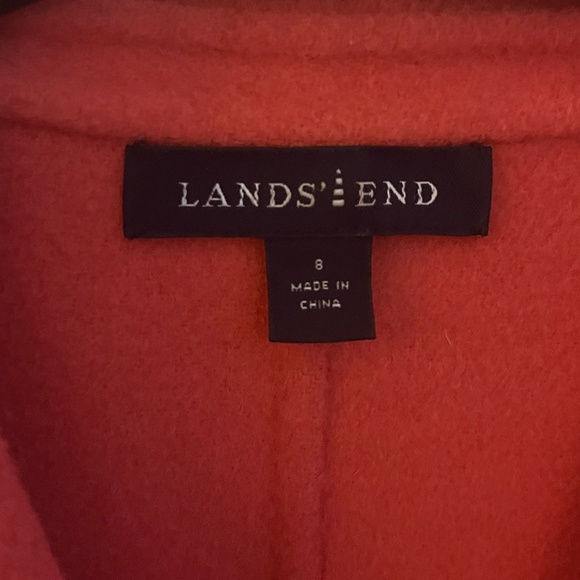 Land's End Boiled Wool Blazer Coral - Picture 4 of 5